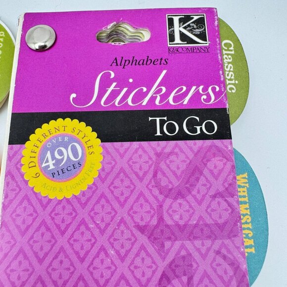 K and Company Sentiments To Go Sticker Acetate Transfer Sheet Sets Retired - Picture 11 of 11